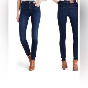 Women’s 10” high rise Madewell skinny jeans dark was size 32 tall